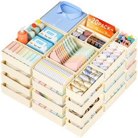 DIMJ drawer organizer large square box keeps bulky clothing neatly visible