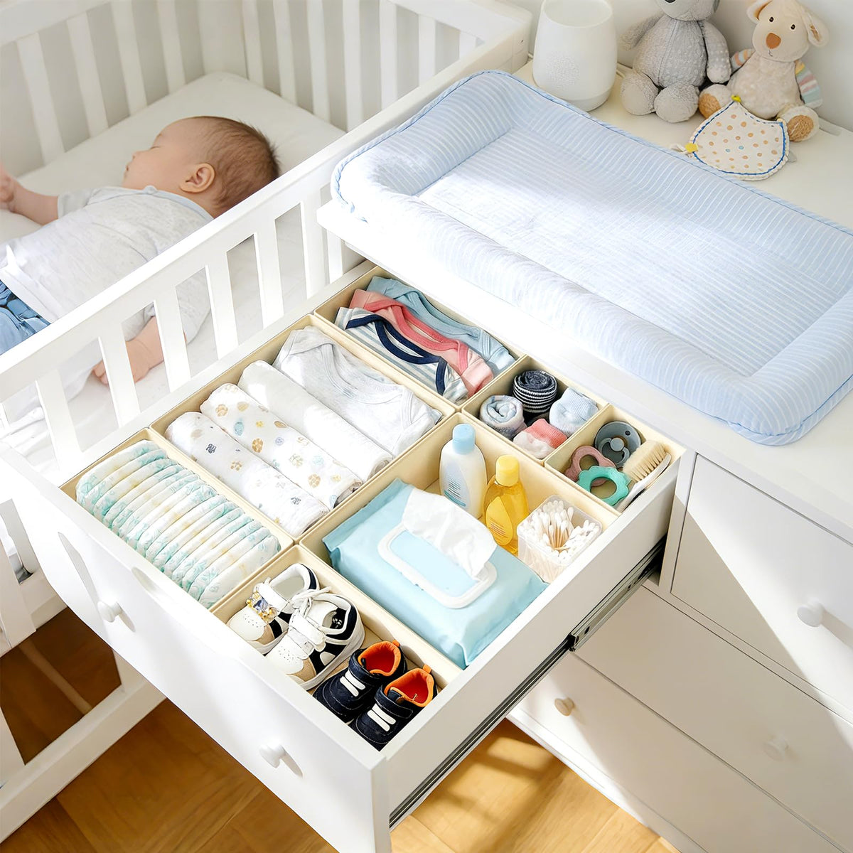 DIMJ drawer organizer small bin ideal for underwear and socks