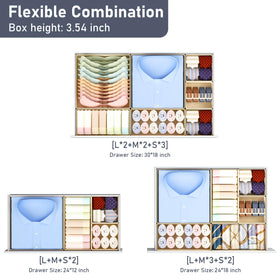 DIMJ drawer organizer foldable structure saves space when not in use