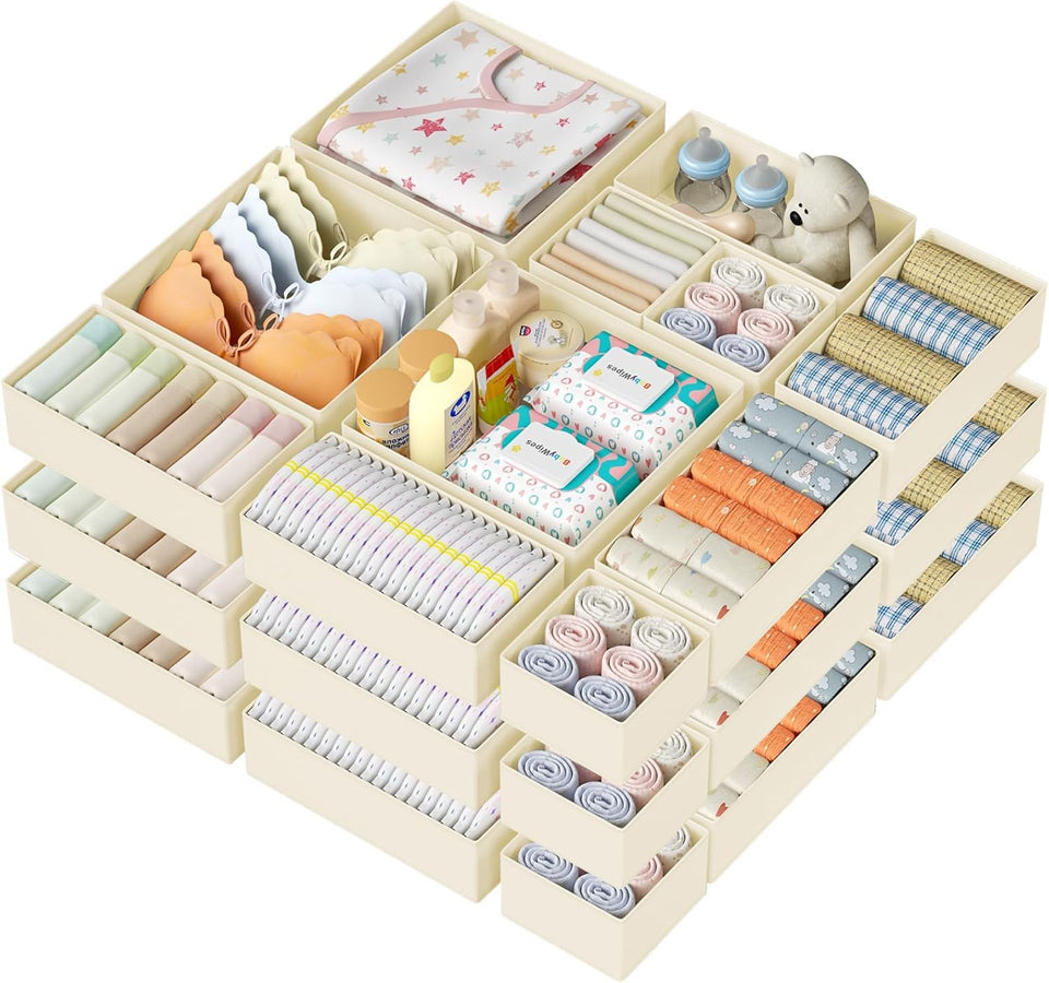 DIMJ drawer organizer large box setup improves wardrobe organization and access.