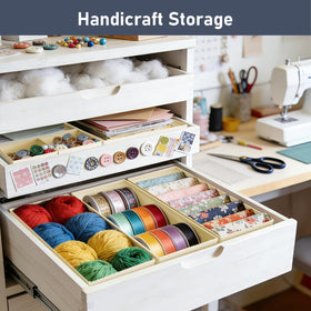 DIMJ close-up stitching on fabric organizer highlights durability