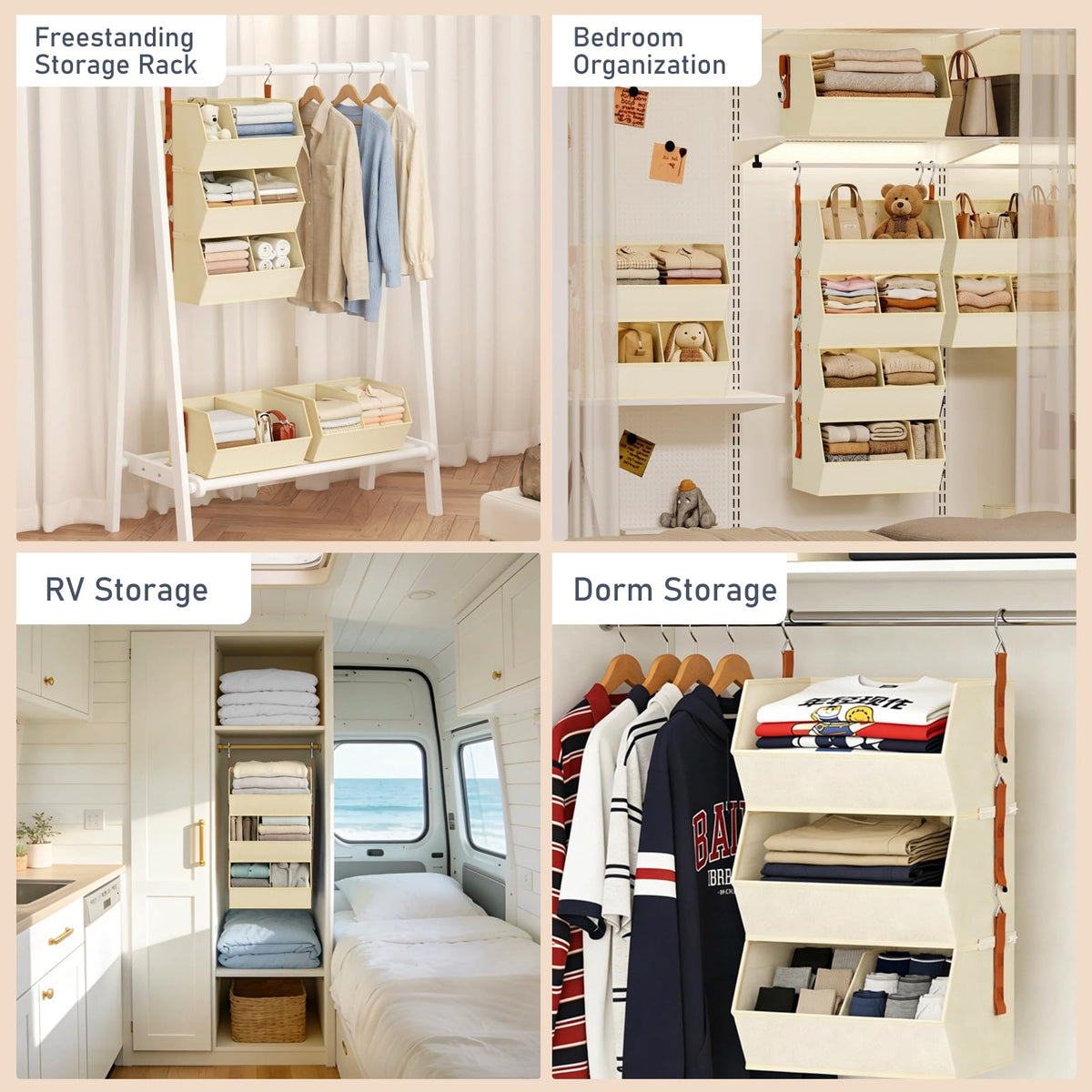 DIMJ Extra-large capacity fits bulky items like sweaters and towels.
