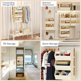 DIMJ Extra-large capacity fits bulky items like sweaters and towels.
