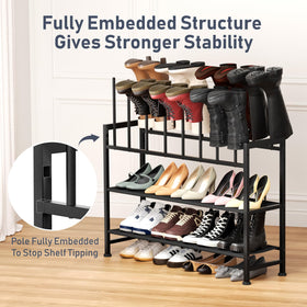 DIMJ lower tiers store slippers and sneakers neatly for easy reach.