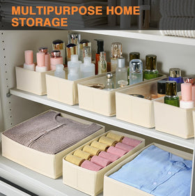 DIMJ non-woven fabric drawer bin is breathable and durable.
