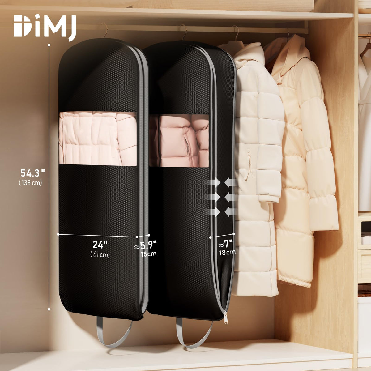 DIMJ self-compression design without vacuum pump
