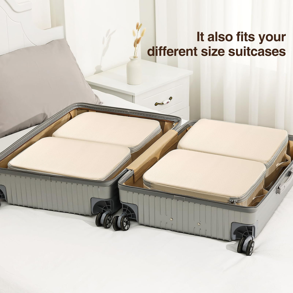 DIMJ space-saving bags compress bulky items to save space during travel