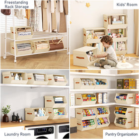 DIMJ multipurpose storage bins fit closets, nurseries, and playrooms.