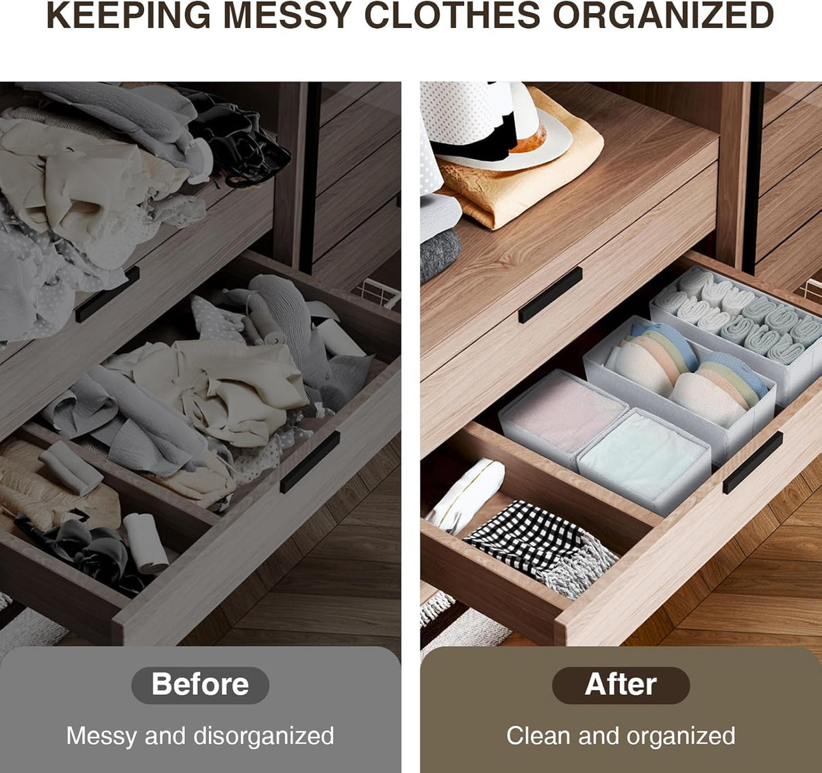 DIMJ tie, belt, and scarf organizer bin keeps accessories visible
