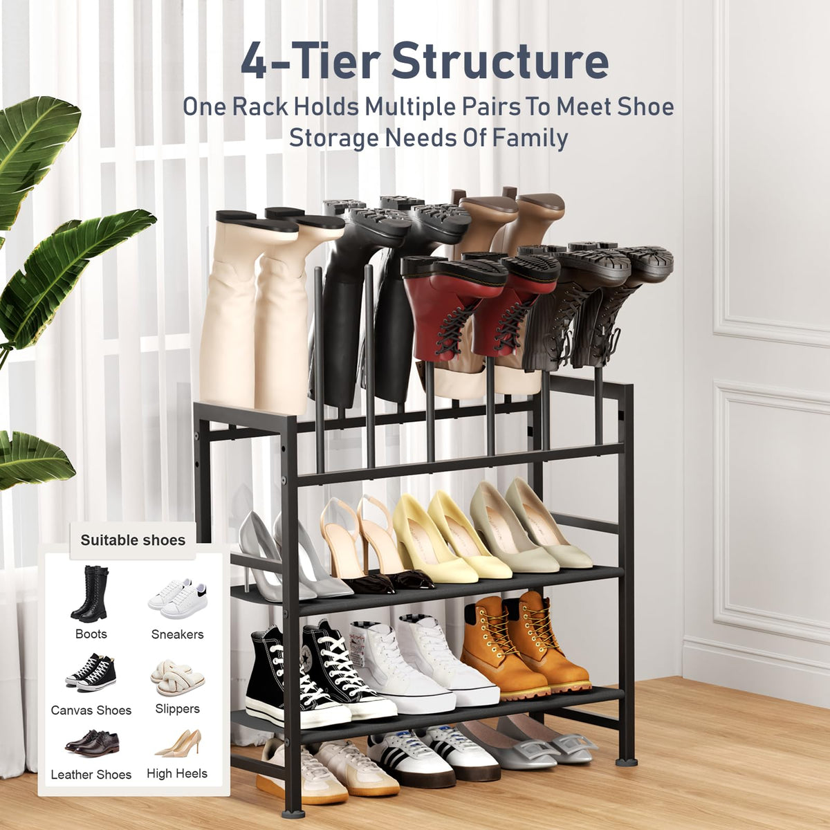 DIMJ upside-down design boosts boot upright storage and wrinkle reduction.