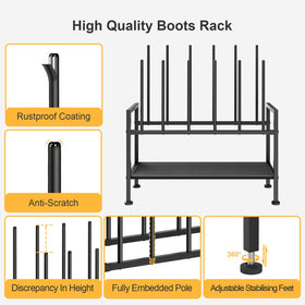 DIMJ ventilated rack promotes airflow around shoes, helping odor control and freshness