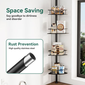 Dimyno corner shower caddy stainless steel construction for durability in humidity