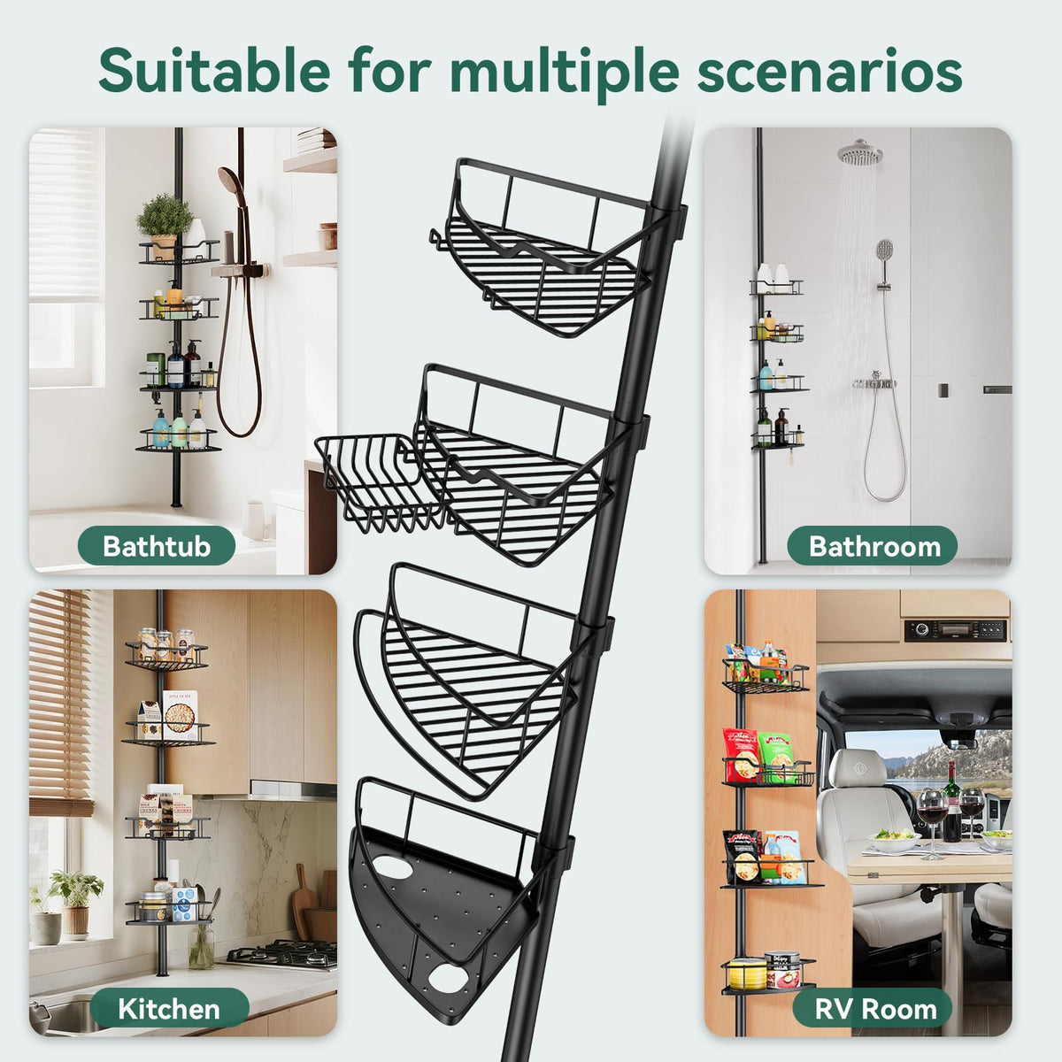 Dimyno corner shower caddy tool-free installation in minutes
