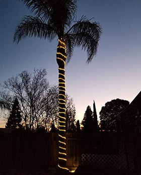 DINGFU 50ft rope light connects end-to-end for longer runs.