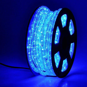 DINGFU 50ft 360 LED blue rope light for outdoor decor and ambient lighting