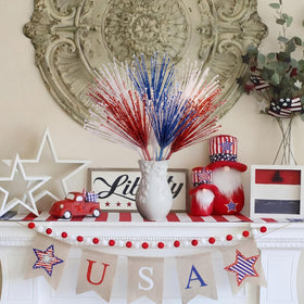 Dingion blue firework picks provide bold accents for celebrations.