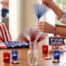 Dingion firework picks with glitter tips catch light beautifully.
