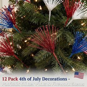 Dingion 12-pack firework picks suit wreaths or table decor.