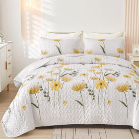 Two 20x29 inch pillowcases included with the Dinjoy quilt set