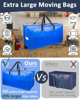 Dinruiag heavy-duty storage bags show strong handles and rugged construction.