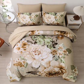 Dintszyayue khaki floral pattern reversible design for two looks