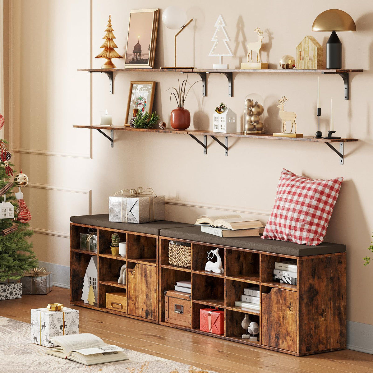 DINZI LVJ rustic brown woodgrain finish adds vintage charm