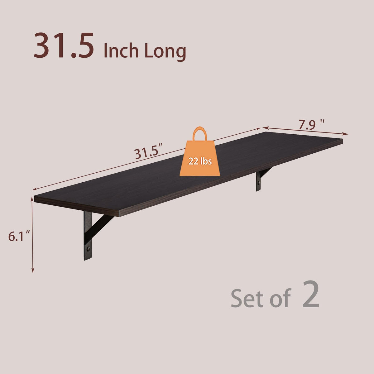 DINZI LVJ two-wall-shelf setup showcases space-saving design.