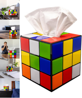 Diochey Creations Magic Cube Tissue Box Cover adds bold retro cube style to shelves.