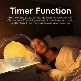 Diol Tode Alarm Sounds and adjustable volume for personalized mornings.