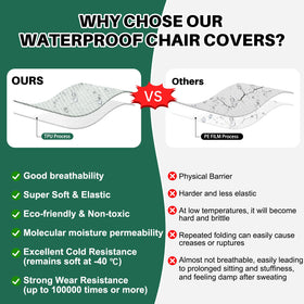 Dioxide easy-care parsons chair covers install quickly and machine wash