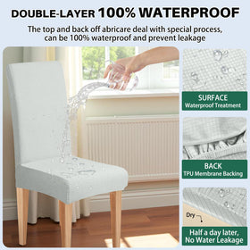 Dioxide colorful slipcovers refresh dining room with soft, wrinkle-resistant fabric