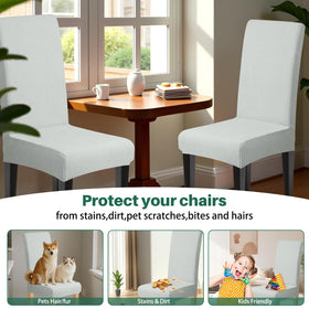 Dioxide wrinkle-resistant soft covers stay comfortable during meals