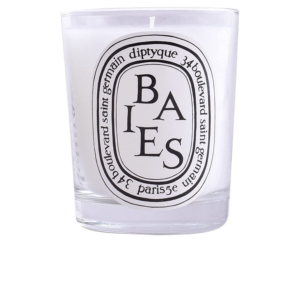 Diptyque Baies candle product shot showcasing berry-rose scent for refined ambiance.