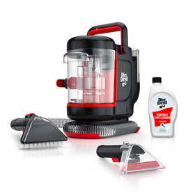 Dirt Devil Spot Cleaner shows powerful suction lifting deep-set stains from carpet