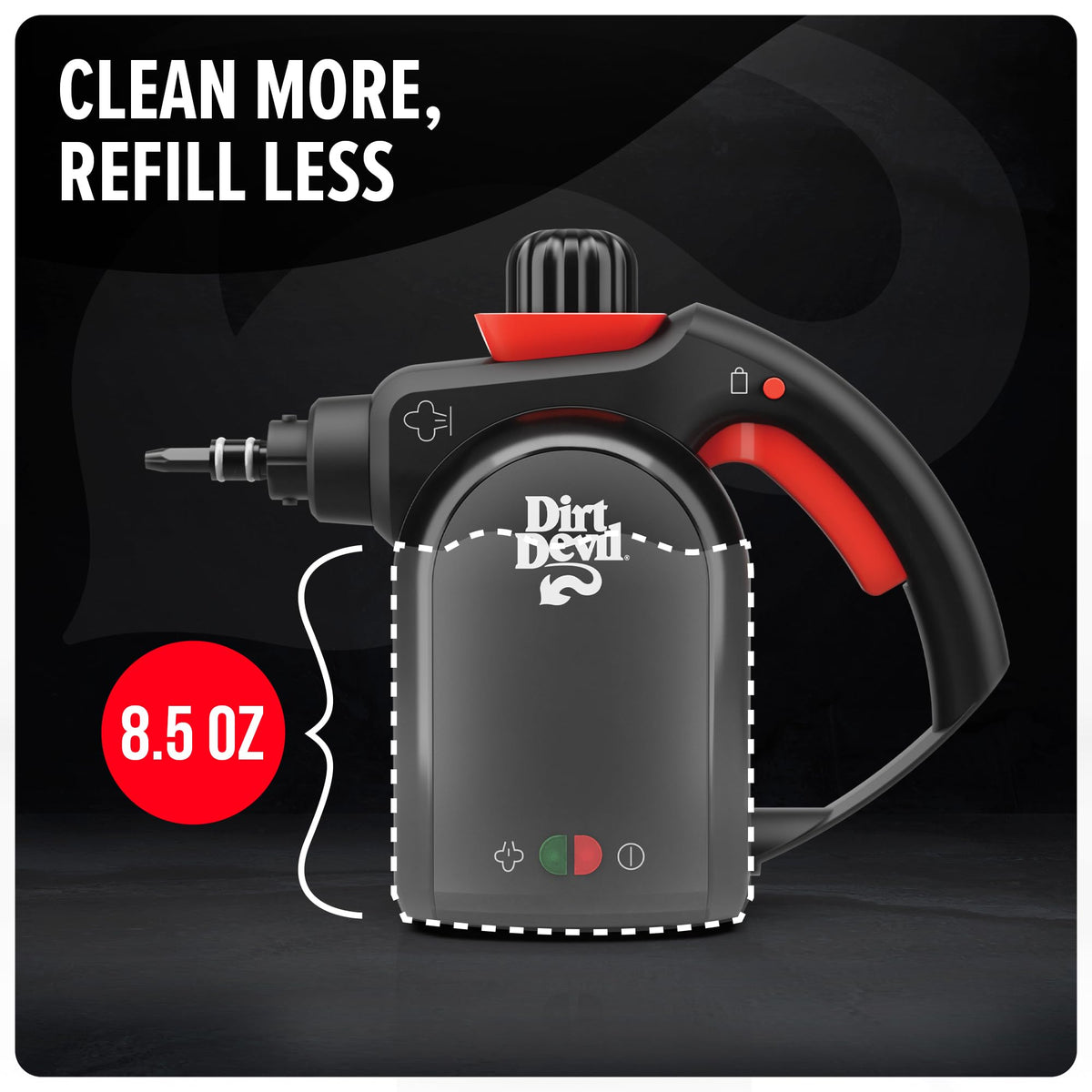 Dirt Devil grout brush for corners and grout lines.