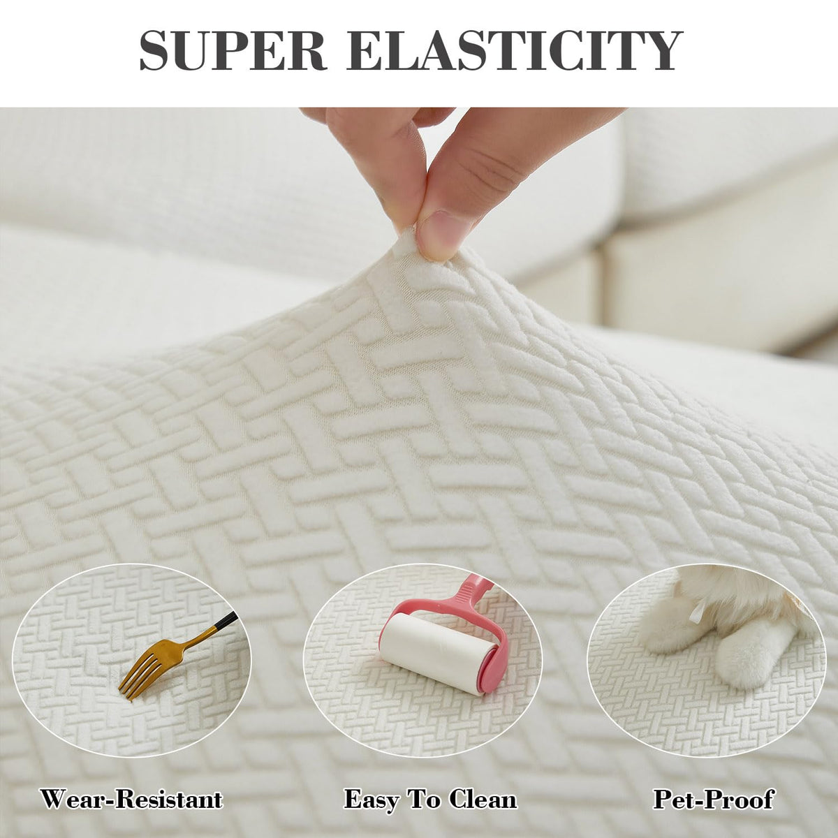 Disayu pet-friendly sofa cover guards against fur and mess.