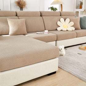 Disayu sofa cover texture-light-coffee for a stylish, protective single-seat fit