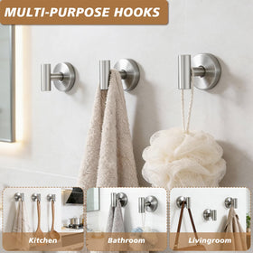 Disbam suction cup hooks kitchen organizer keeps dish towels within reach.