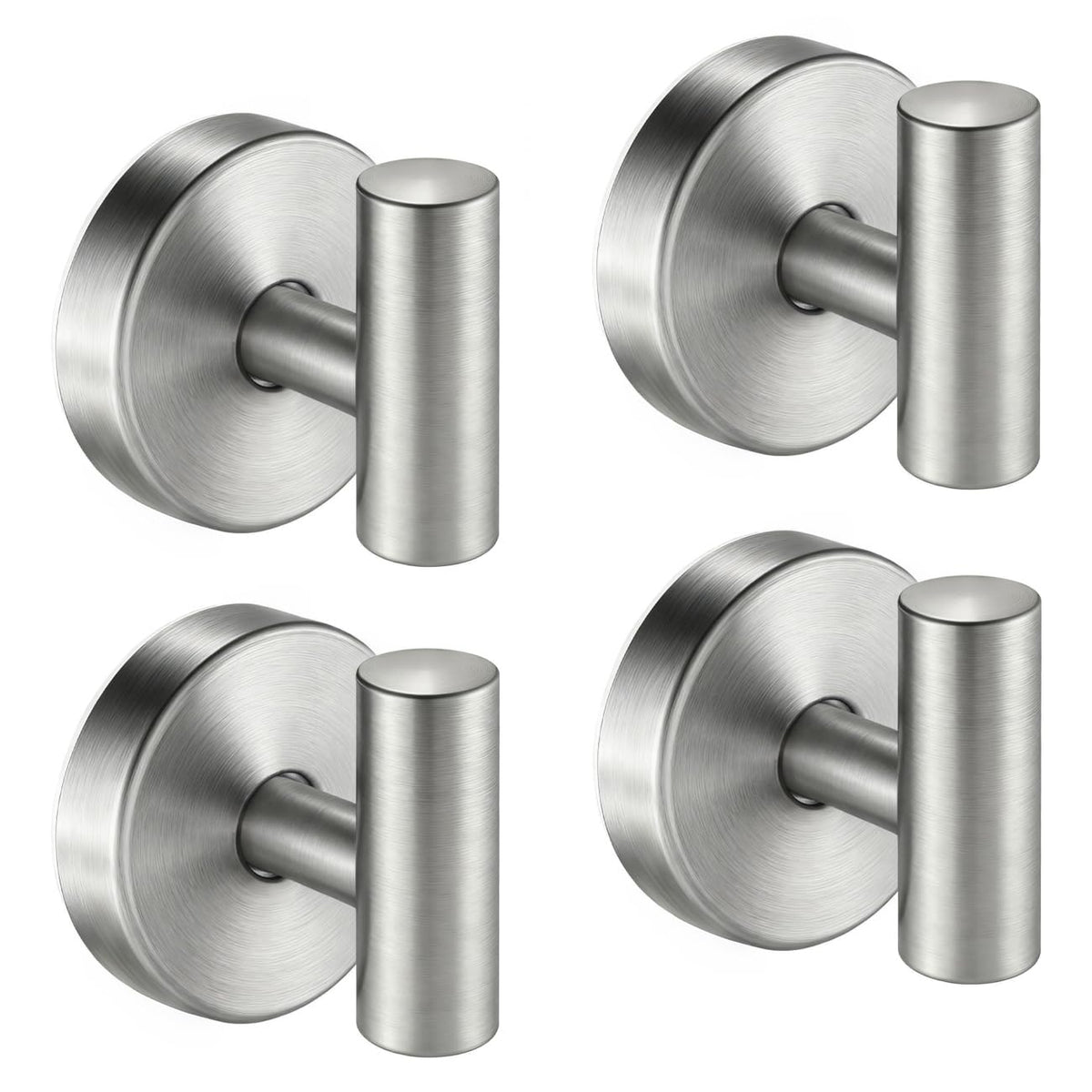Disbam suction cup hooks on a shower door securely hold towels.