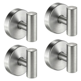 Disbam suction cup hooks on a shower door securely hold towels.