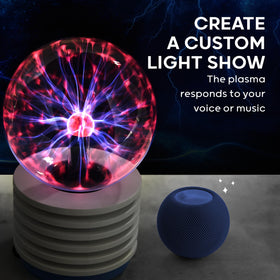 Discovery Plasma Orb educational display explains noble gases through vivid plasma interactions.