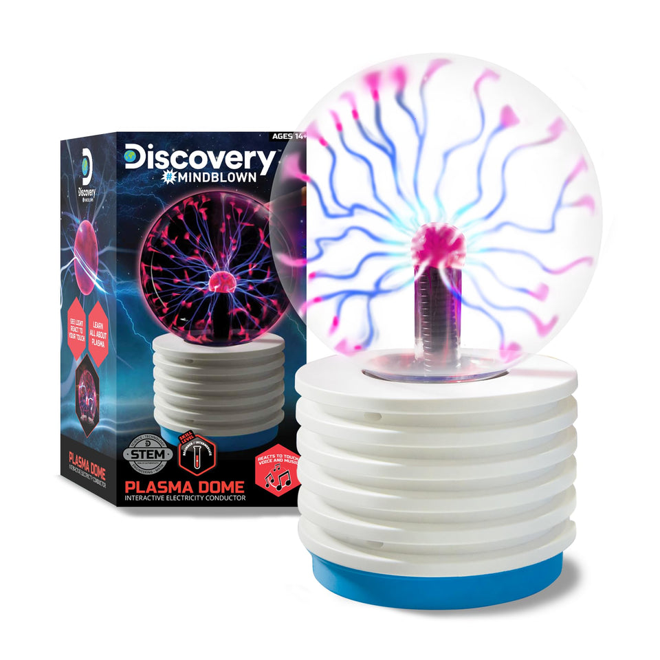 Discovery Plasma Orb glow tendrils dance around the globe for a striking decor centerpiece.