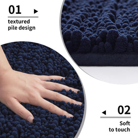 Disolla non-slip backing detail confirms stable placement on dry floors.