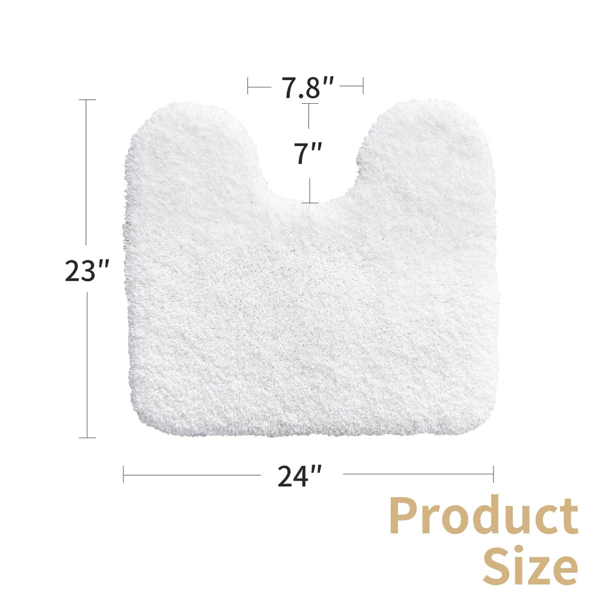 Disolla absorbent contour rug beside toilet soaks up drips.