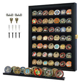DisplayGifts Military Challenge Coin Display Case showcases coins securely for a proud display