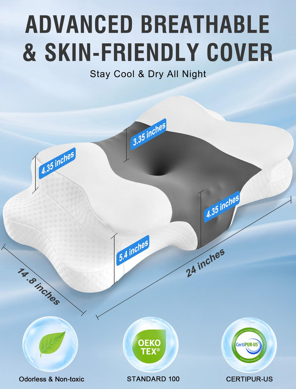 DISSA back-sleeper cradle highlights a 4.35-inch center for comfort