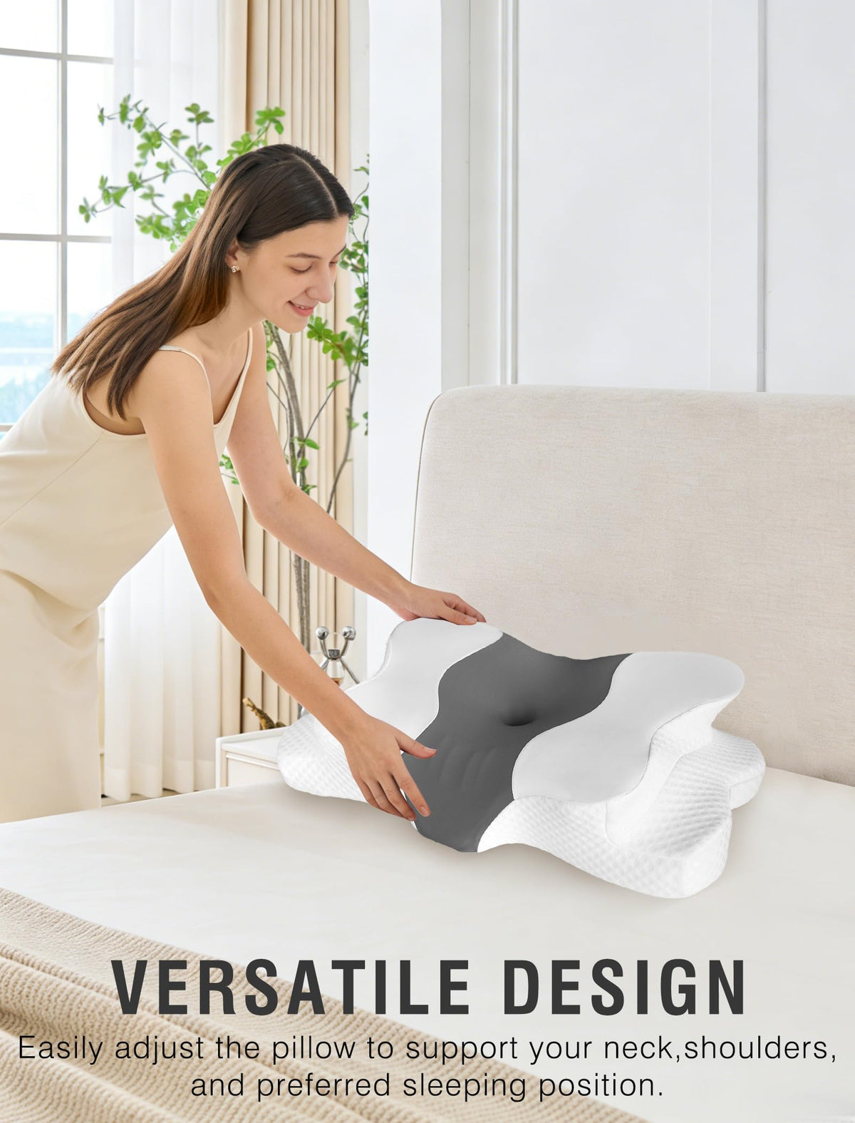 DISSA pillow reduces face pressure by maintaining supportive surface