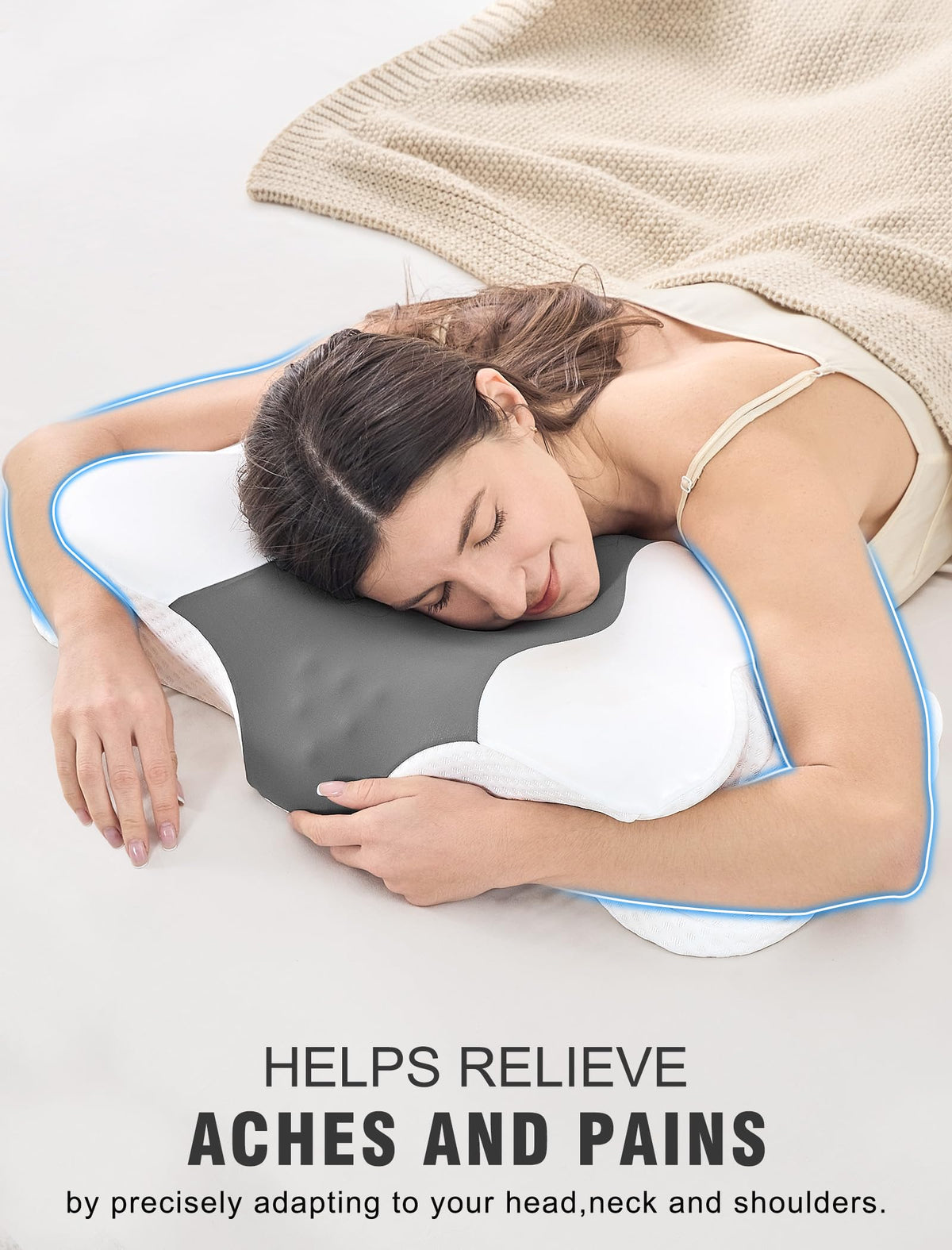 DISSA pillow is easy to clean with a hypoallergenic, machine-washable cover