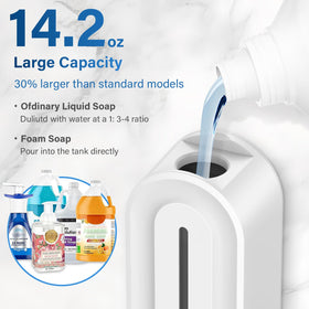 Divava 14.2oz capacity reduces refills and saves maintenance time.