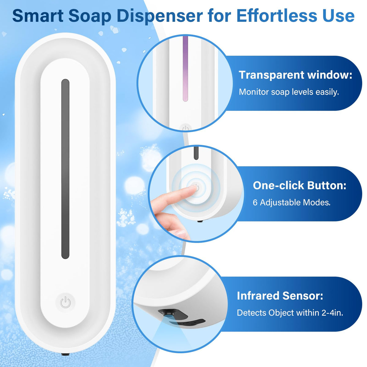Divava IPX6 waterproof design withstands splashes in bathroom and kitchen.